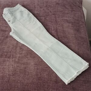 Style & Co. Pale Blue Flare Jeans with Frayed Hem